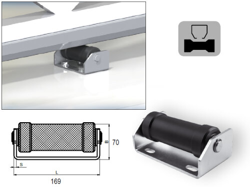 DRIVESHAFT 100 - Podpěrná konzola s kladkou 100 mm